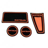 Коврики тоннеля пола с неоновым логотипом "Datsun" (оранжевые) (pg3673)