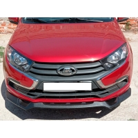 Сплиттер переднего бампера "ASM" Лада Гранта ФЛ (окрашенный)