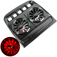 Сопло центральное в стиле AMG для ВАЗ 2110, 2111, 2112 (европанель) (красная подсветка)