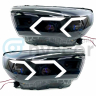 Фары передние Black в стиле AMG c 4-мя BI-LED 1.8 линзами и ДХО Лада Веста (черные) Фары передние Black в стиле AMG c 4-мя BI-LED 1.8 линзами и ДХО Лада Веста (черные)
