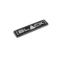 Шильдик black на скотче (черный лак)