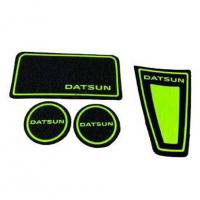 Коврики тоннеля пола с неоновым логотипом "Datsun" (салатовые) (pg3674)