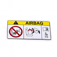 Наклейка на козырек "Airbag" (белая) (pg4041)