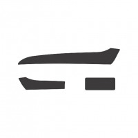 Наклейки молдингов панели приборов Лада Гранта, Калина-2 (черный лак) (pg3727)