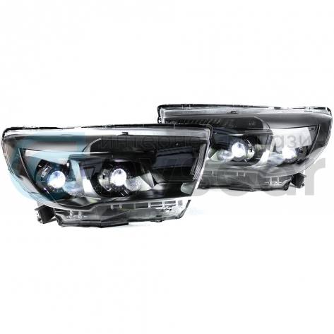 Фары передние c 4-мя BI-LED 2.0 линзами Лада Веста (черные)