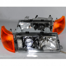Фары передние BI-LED (хром) ВАЗ 2110, 2111, 2112 (оранжевый повторитель)
