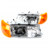 Фары передние BI-LED (хром) ВАЗ 2110, 2111, 2112 (оранжевый повторитель)