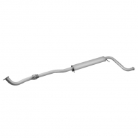 Резонатор (глушитель дополнительный) с бочкой Лада Приора, Приора-2 (с гофрой) (алюминизированная сталь) (21700120002083)