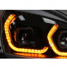 Фары передние с 4-мя BI-LED линзами с ДХО в стиле BMW Лада Приора (черные)