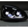 Фары передние с 4-мя BI-LED линзами с ДХО в стиле BMW Лада Приора (черные)