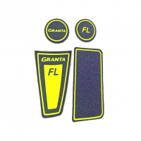 Коврики тоннеля пола с неоновым логотипом "Granta FL" (салатовые) (pg3622)