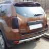 Накладка (антихром) на крышку багажника Рено Дастер (Renault Duster) (2010-2015, дорест) (неокрашенная)