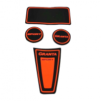 Коврики тоннеля пола с неоновым логотипом "Granta Sport" (оранжевые) (pg3647)