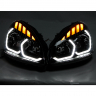 Фары передние с ДХО в стиле BMW 1.0 Лада Приора (динамический повторитель)