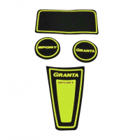 Коврики тоннеля пола с неоновым логотипом "Granta Sport" (салатовые) (pg3648)