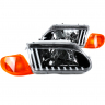 Фары передние в стиле "Audi" ВАЗ 2113, 2114, 2115 (оранжевый повторитель)